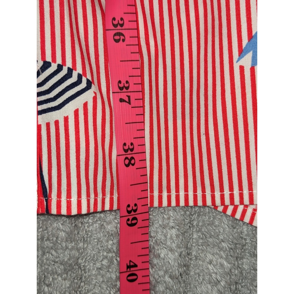 Draper James Shirt Dress Cold Shoulder Striped Umbrella Print Belted Size 2 NWOT - Picture 11 of 12